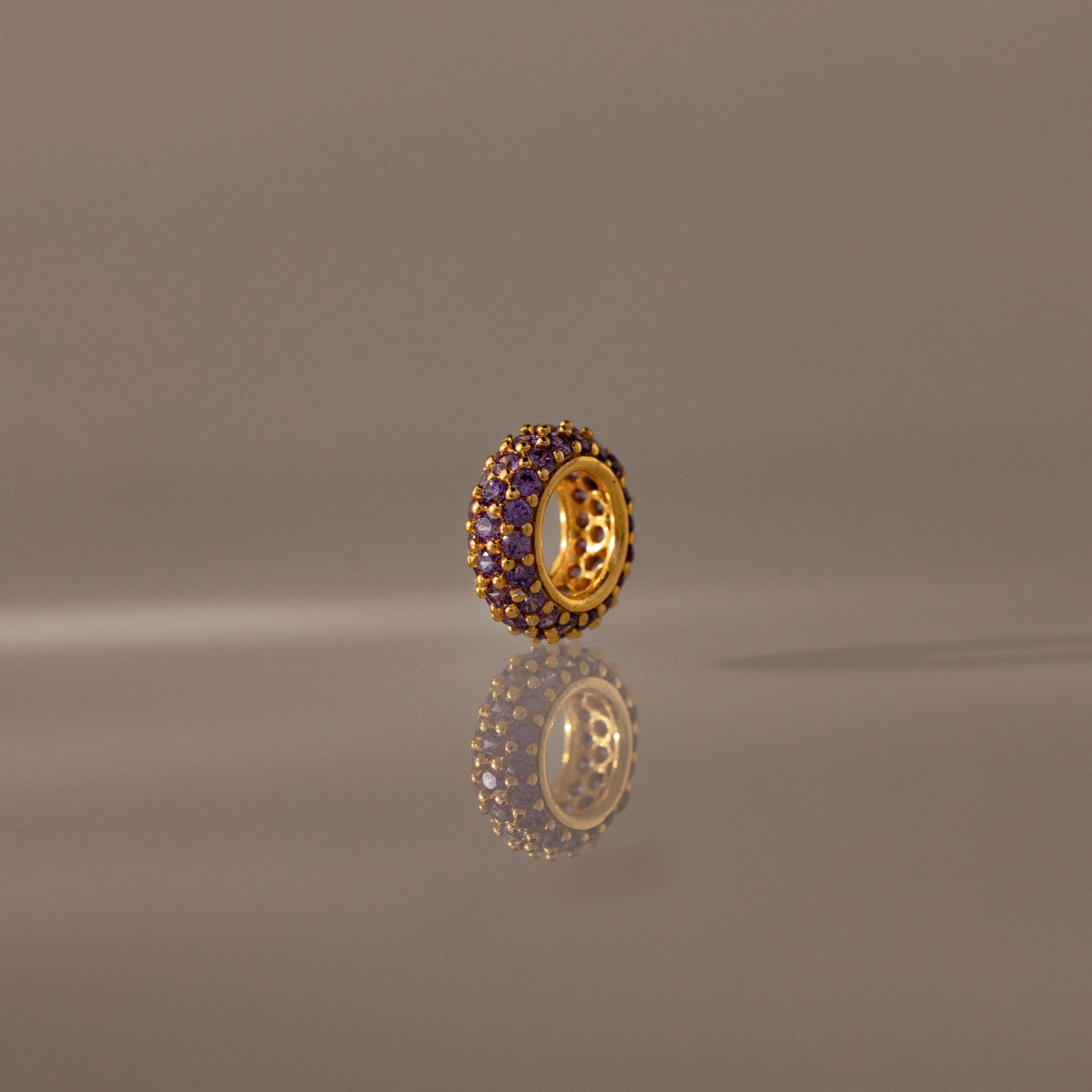 Pave Birthstone Charm Spacer
