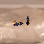 Ombre Sapphire Flatback Studs