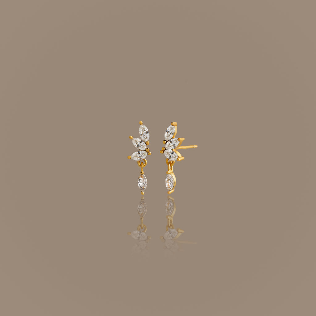 Birthstone Marquise Drop Studs