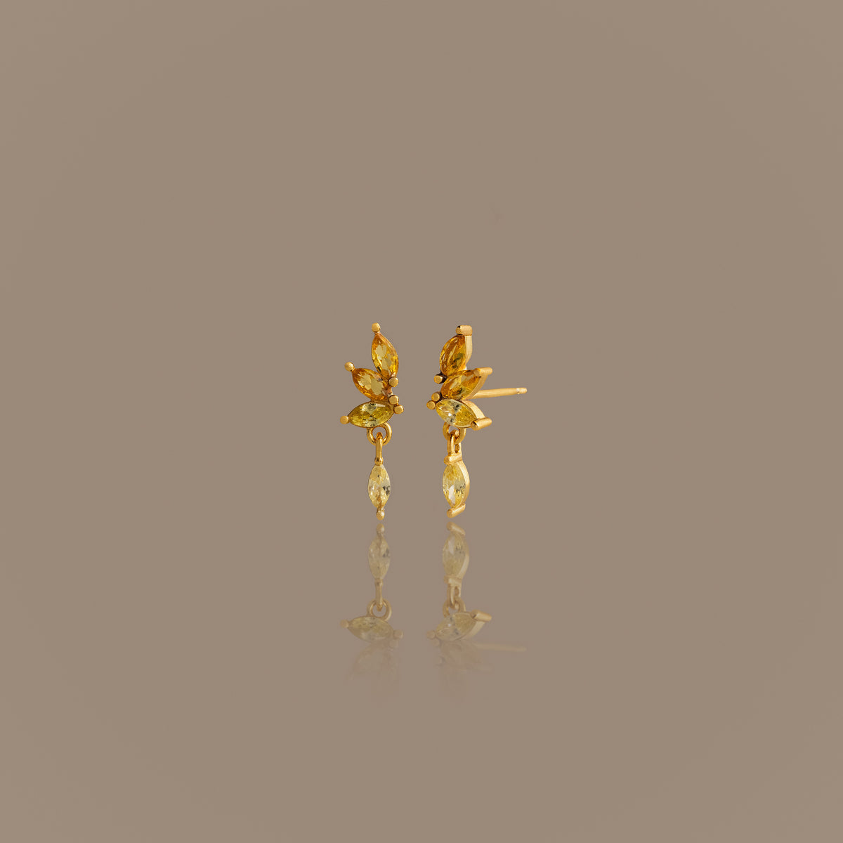 Topaz Marquise Drop Studs