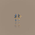 Blue Zircon Marquise Drop Studs