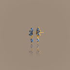 Blue Zircon Marquise Drop Studs
