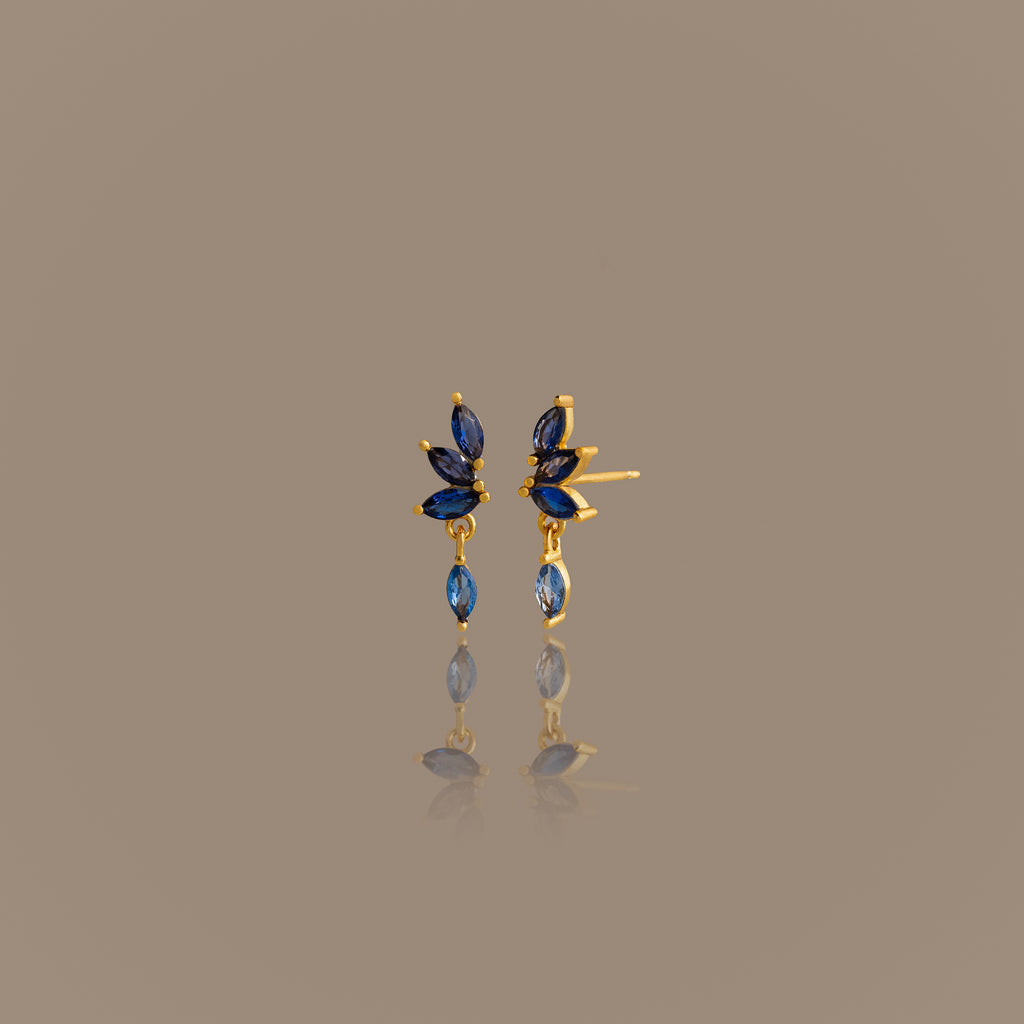 Sapphire Marquise Drop Studs