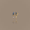 Aquamarine Marquise Drop Studs