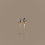 Aquamarine Marquise Drop Studs