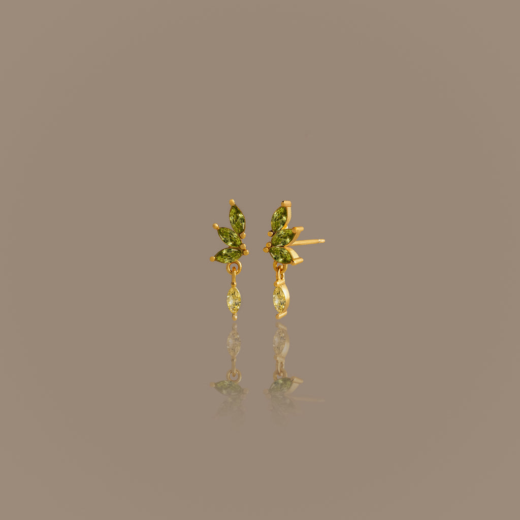 Birthstone Marquise Drop Studs