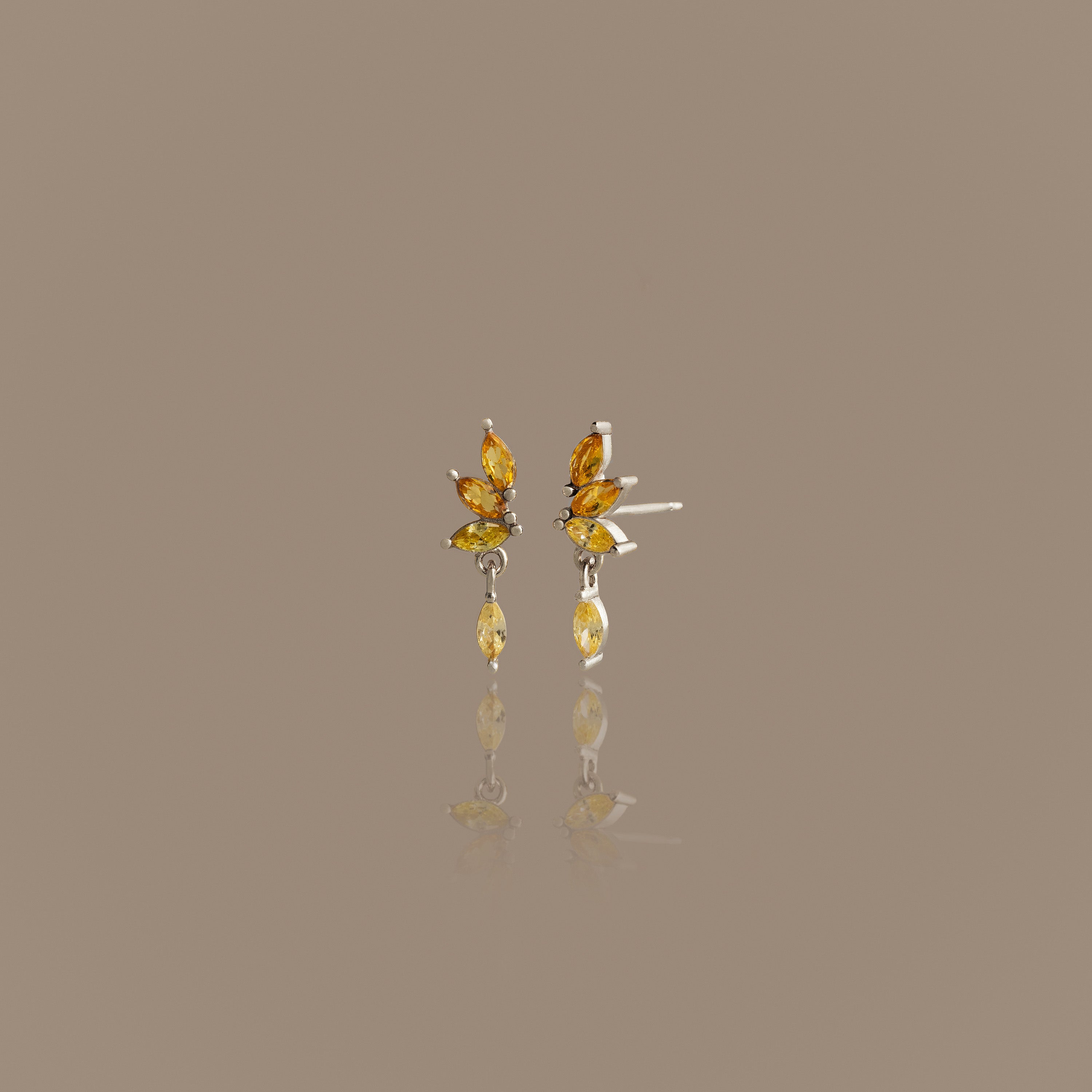 Topaz Marquise Drop Studs