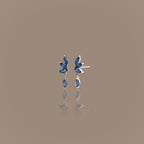 Blue Zircon Marquise Drop Studs