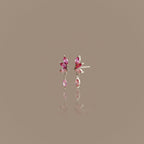 Pink Tourmaline Marquise Drop Studs
