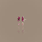 Ruby Marquise Drop Studs