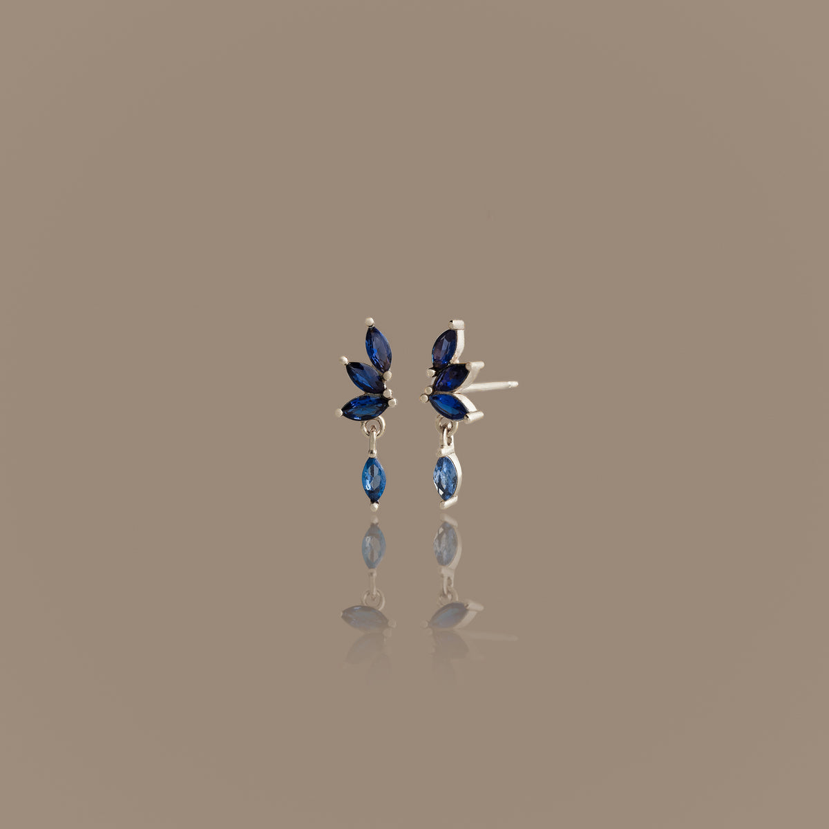 Sapphire Marquise Drop Studs