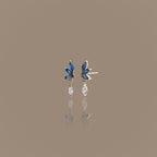 Aquamarine Marquise Drop Studs