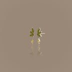 Peridot Marquise Drop Studs
