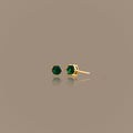 Hexagon Emerald Studs