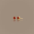 Hexagon Garnet Studs