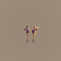 Ombre Cluster Alexandrite Studs