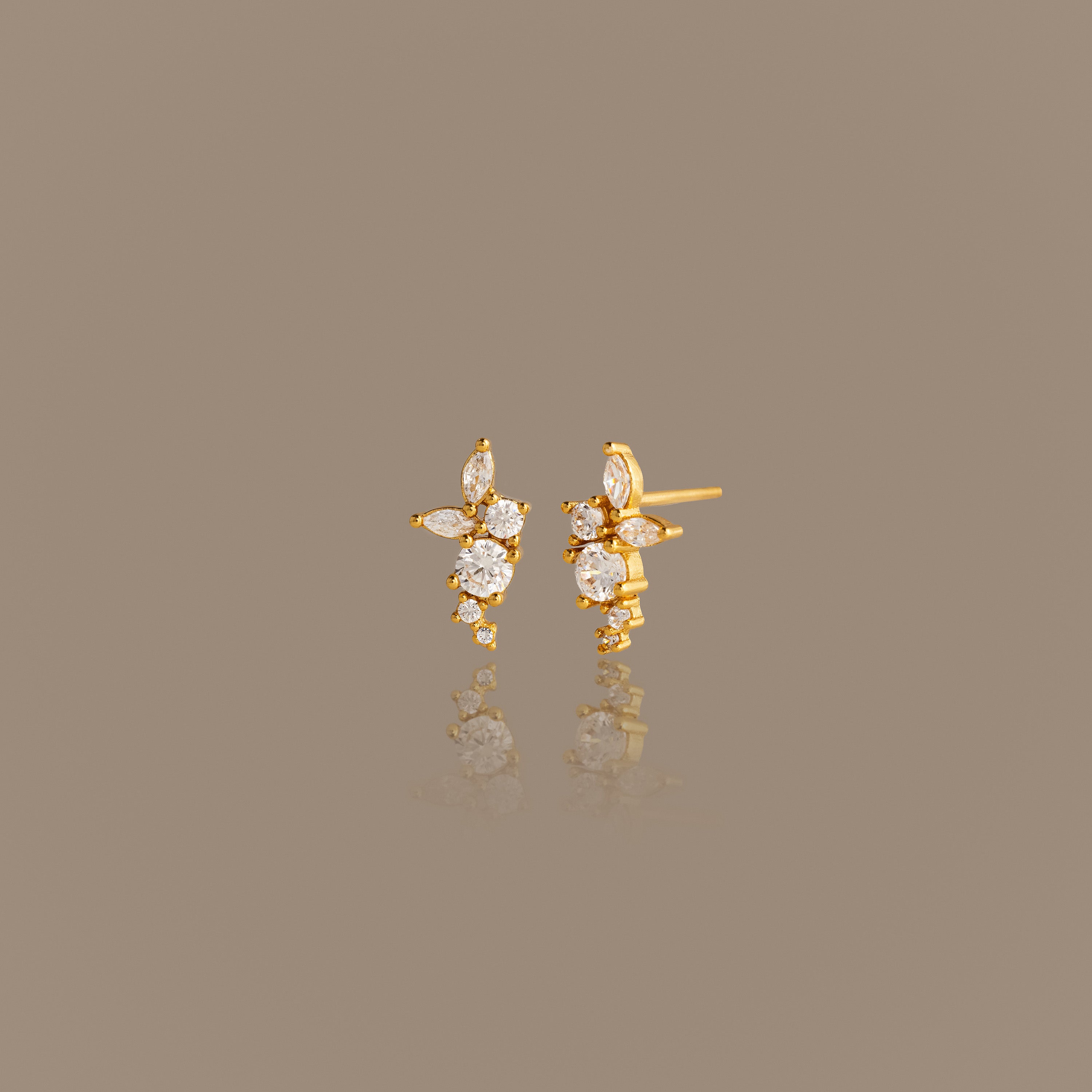 Ombre Cluster Diamond Studs