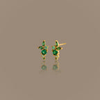 Ombre Cluster Emerald Studs