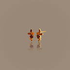 Ombre Cluster Garnet Studs