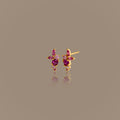 Ombre Cluster Ruby Studs