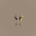 Ombre Cluster Sapphire Studs