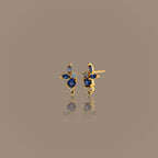 Ombre Cluster Sapphire Studs