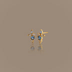 Ombre Cluster Blue Zircon Studs