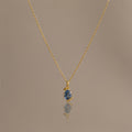 Aquamarine Blossom Charm Necklace