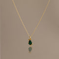 Emerald Blossom Charm Necklace