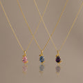Birthstone Blossom Charm Necklace