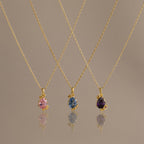 Birthstone Blossom Charm Necklace