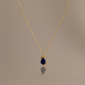 Sapphire Blossom Charm Necklace