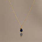 Sapphire Blossom Charm Necklace