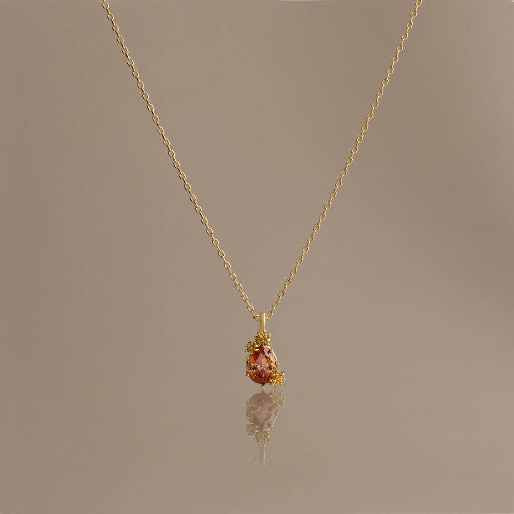 Topaz Blossom Charm Necklace