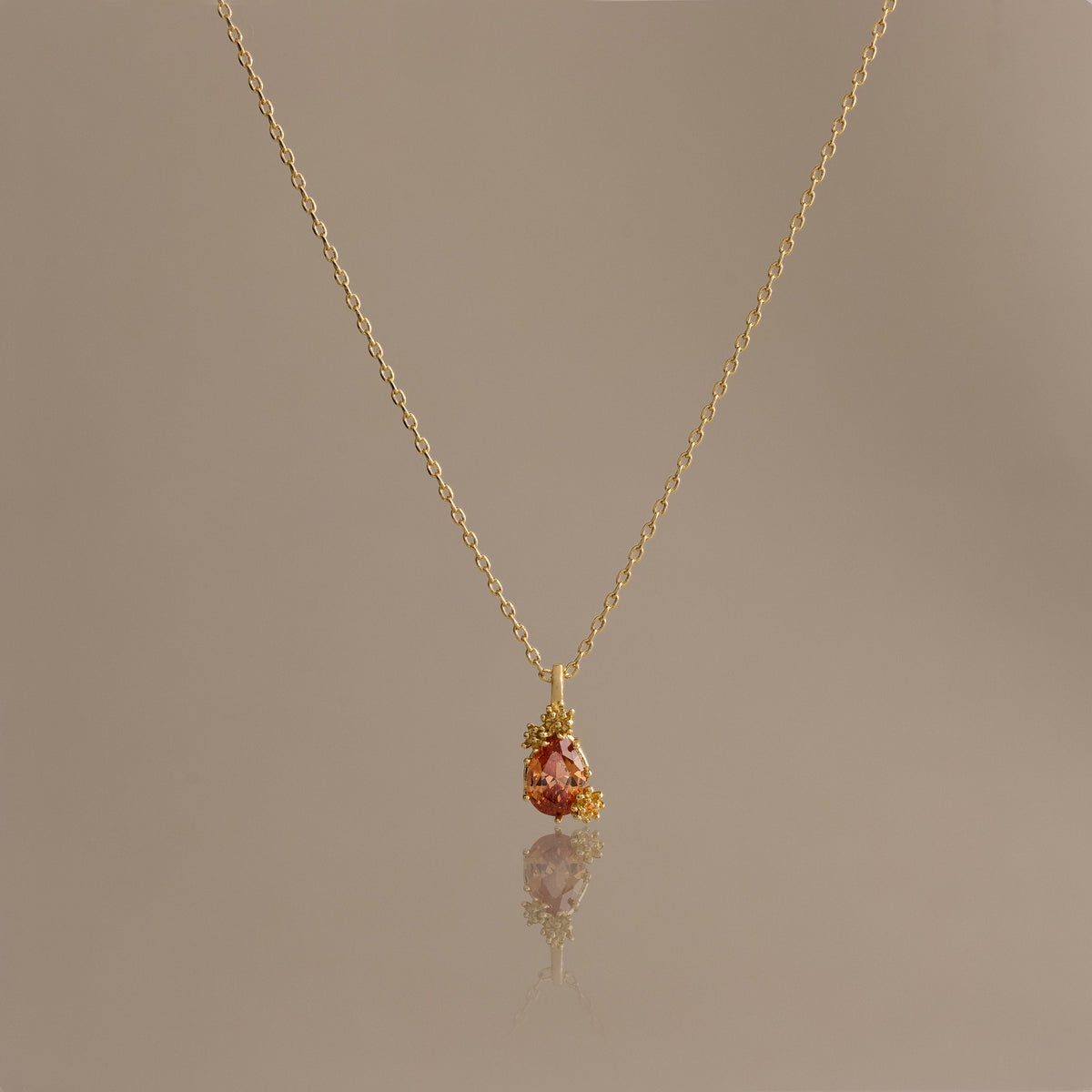 Topaz Blossom Charm Necklace