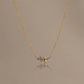 Mixed Metal Alexandrite Flower Necklace