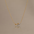 Mixed Metal Amethyst Flower Necklace