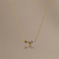 Mixed Metal Peridot Flower Necklace