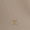 Mixed Metal Topaz Flower Necklace