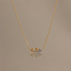 Mixed Metal Pink Tourmaline Flower Necklace