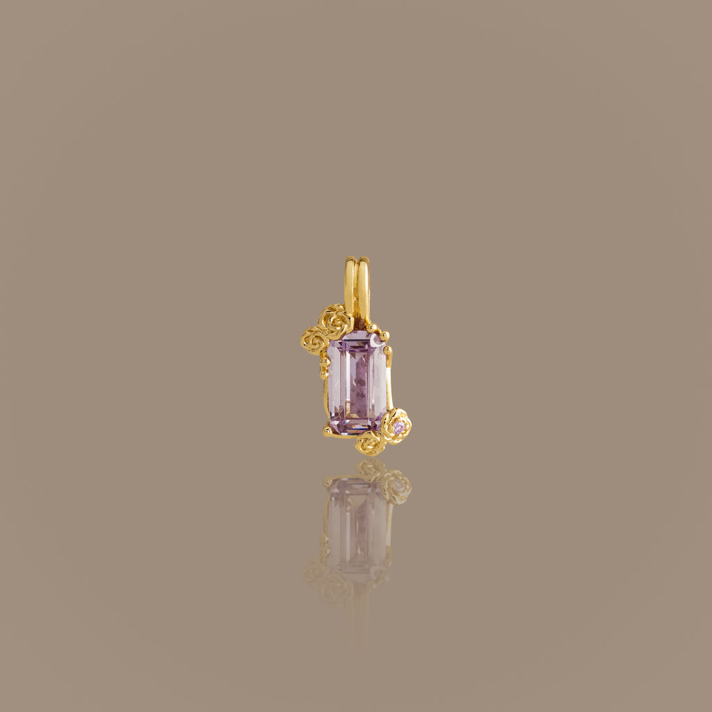 Floral Alexandrite Charm