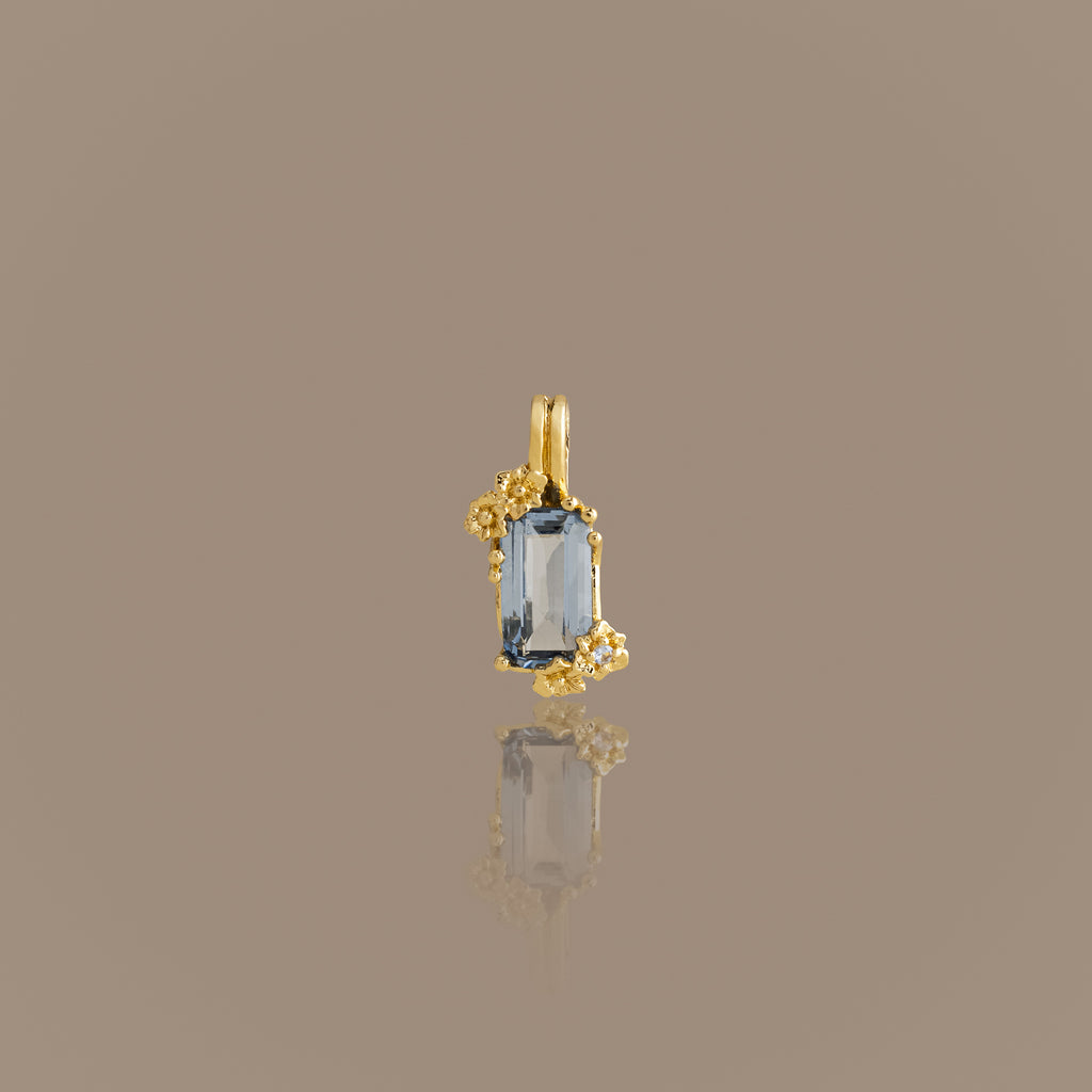 Floral Aquamarine Charm