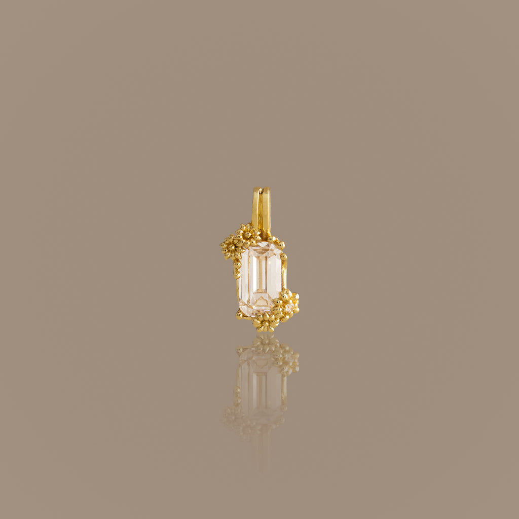 Floral Diamond Charm