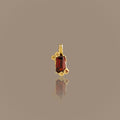 Floral Garnet Charm