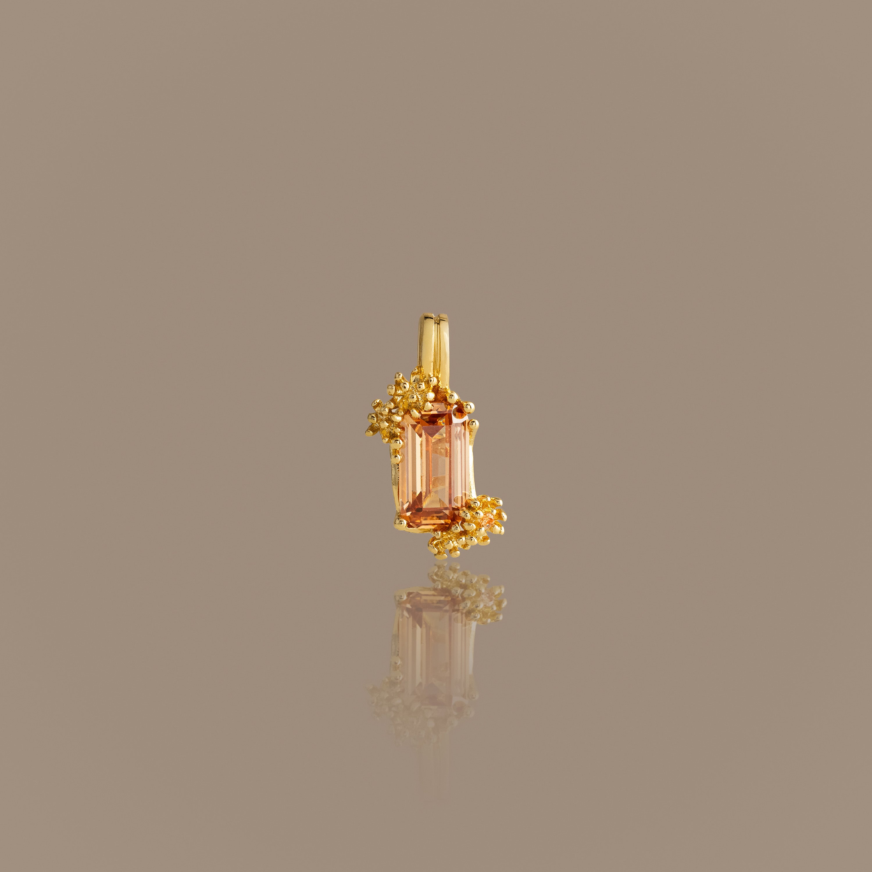 Floral Topaz Charm