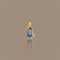 Floral Blue Zircon Charm