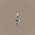 Floral Blue Zircon Charm