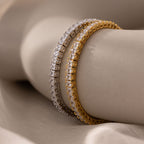 Bracelet tennis en diamant princesse
