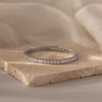 Bracelet tennis Princess Diamond en or blanc