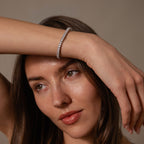 Bracelet tennis en diamant princesse